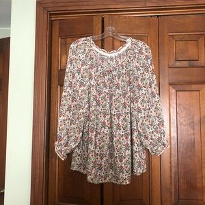 MAX STUDIO adorable peasant top 1X NWOT